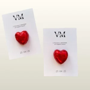 Chocolate corazon + tarjeta personalizada