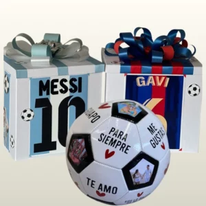 Pelota de futbol personalizada con caja