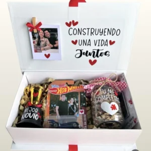 Trofeo personalizado + Hoy Wheels con foto + Jar con manías + Caja personalizada