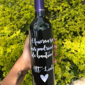 Botella de vino personalizada