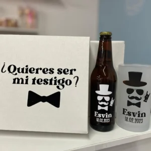 Caja personalizada + Cerveza personalizada + Tarro personalizado
