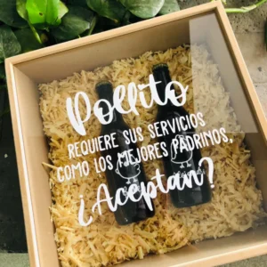 Caja personalizada de madera + 2 cervezas personalizados