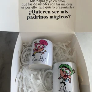 Caja personalizada + 2 tazas personalizadas