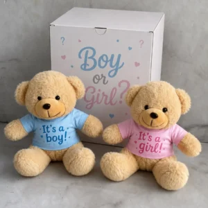 Caja personalizada con osito revelación