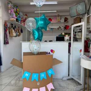Caja personalizada 3 latex 2 metalicos helio